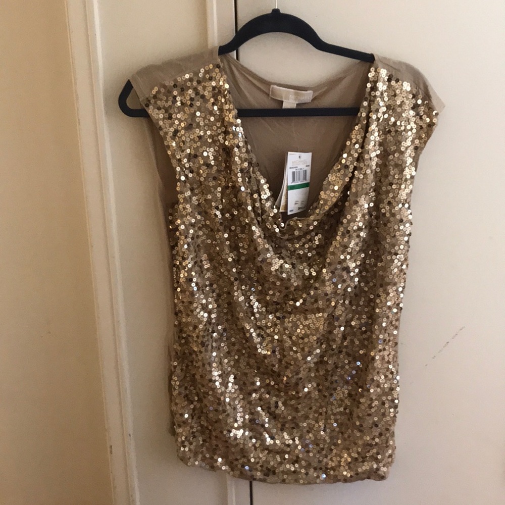 NWT Michael Kors sequined shirt